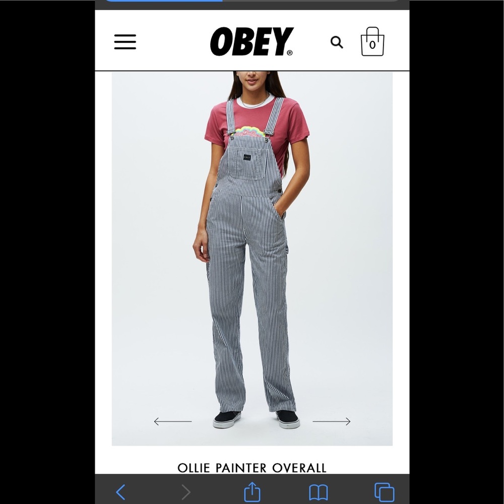 obey overalls size 25